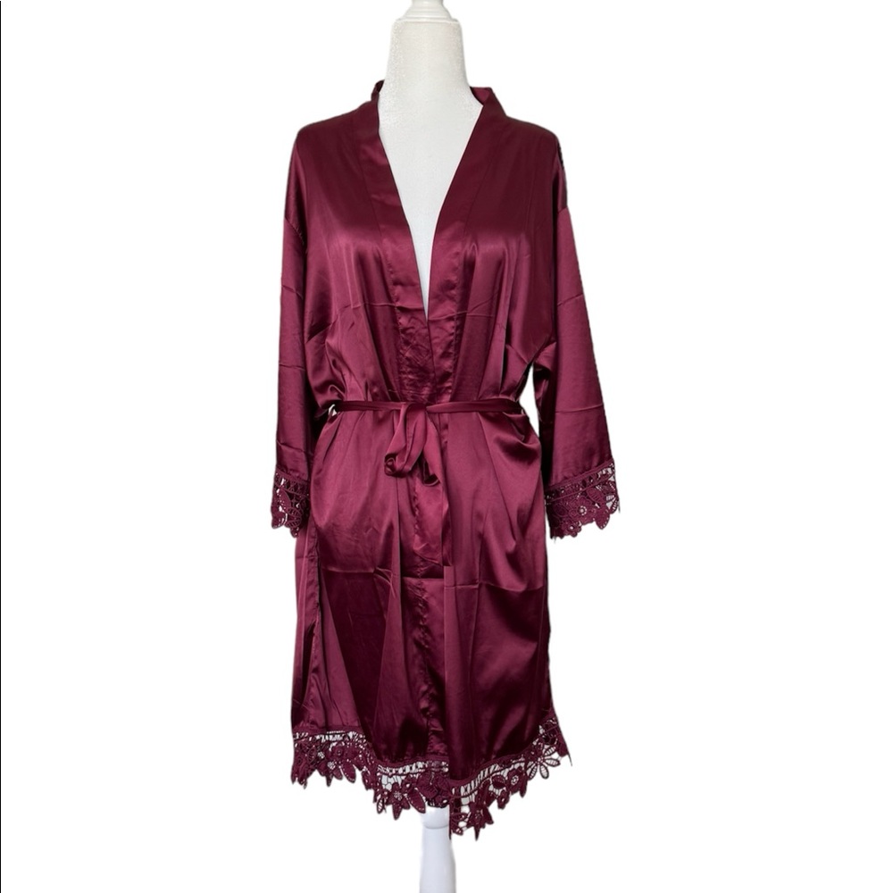 Kennedy Blue Satin Robe